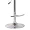 Armen Living Butterfly Adjustable Height Swivel Black Faux Leather and Walnut Wood Bar Stool with Chrome Base LCBUBAWABL - alternate 8